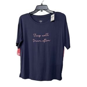 JENNI WMNS PAJAMA MIX LOUNGE SET PRINT TSHIRT SLEEP WELL TIE-DYE SHORTS XS/SMALL